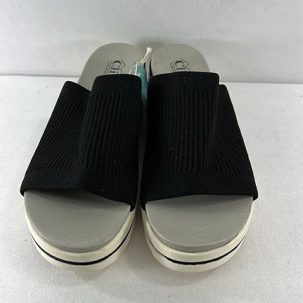 Cliffs by White Mountain Typhoon Wedge Sandal Black Size 7.5 - Picture 2 of 7